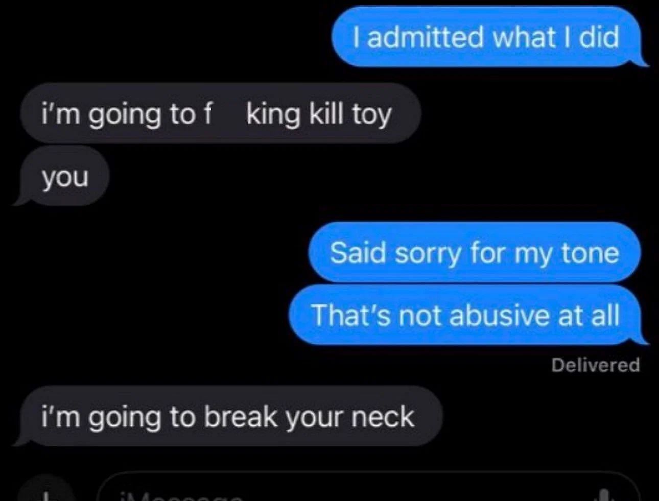 ImAllexx allegedly threatened Alice via text (Image via X/@KavosYT)