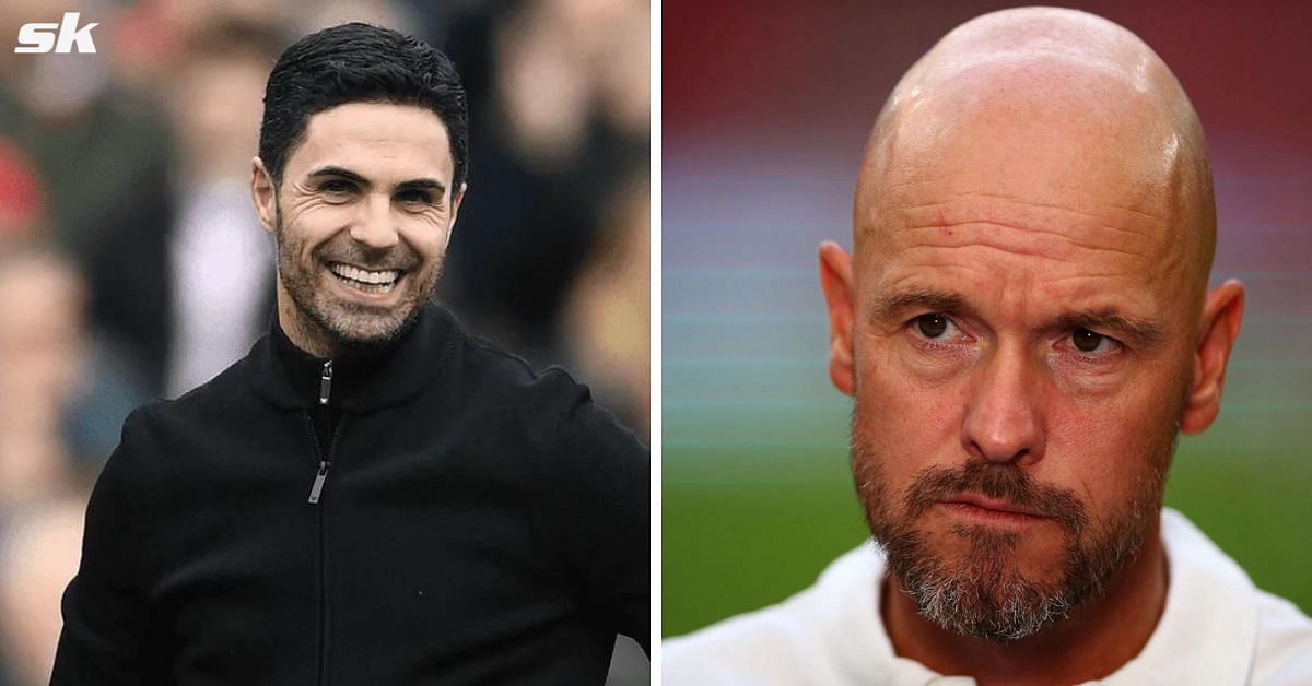 Arsenal boss Mikel Arteta (left) and Manchester United manager Erik ten Hag