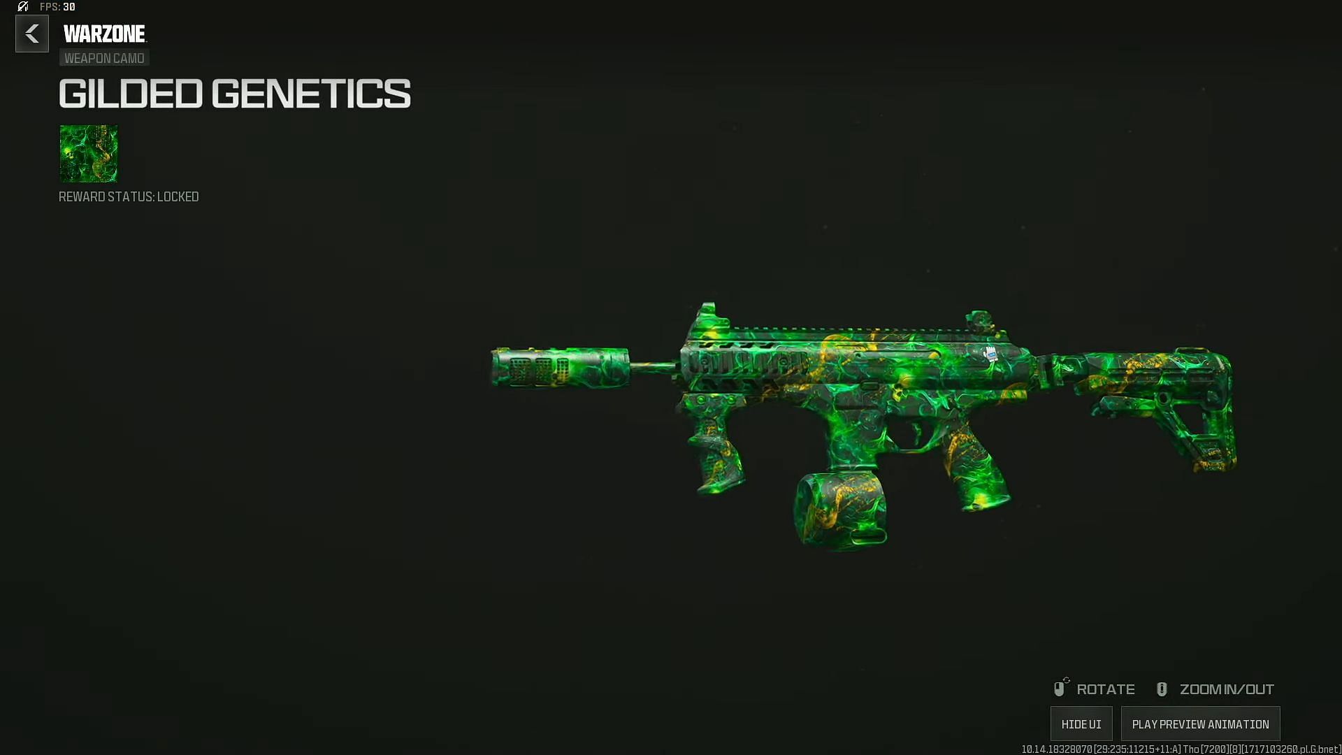 Gilded Genetics weapon camo (Image via Activision)