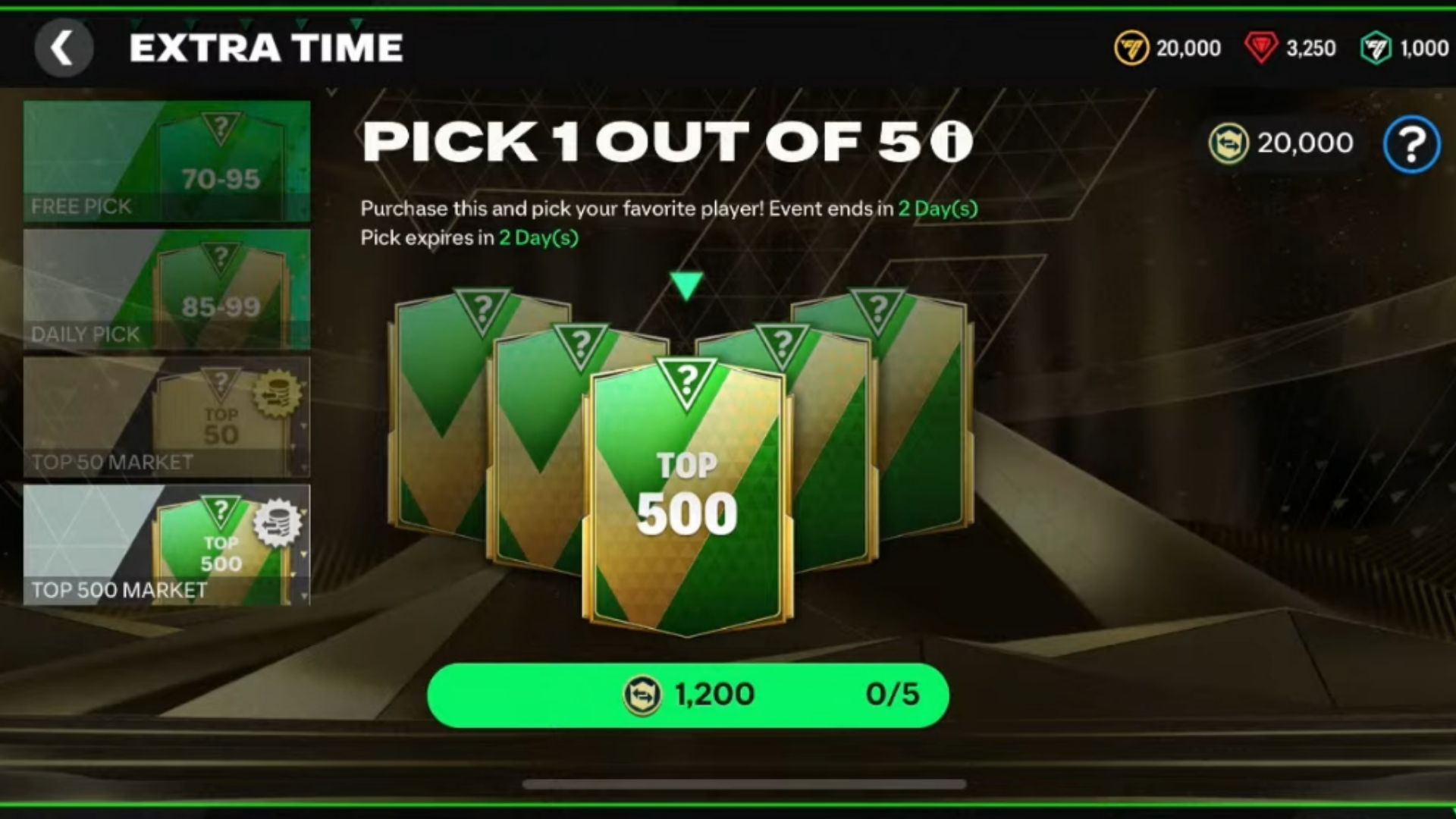 Top 500 Market Pick (Image via YouTube/EA Sports FC Mobile)