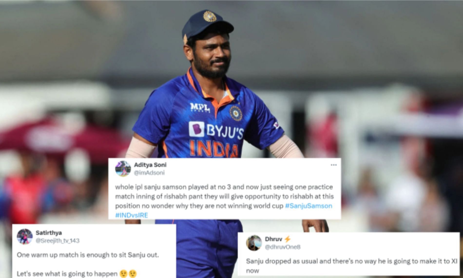 Samson missed out on the wicket-keeper spot in the Indian playing XI against Ireland