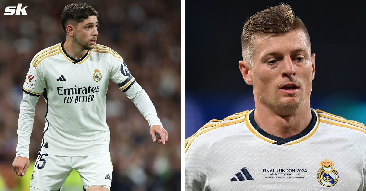 Fede Valverde (left) and the retiring Toni Kroos