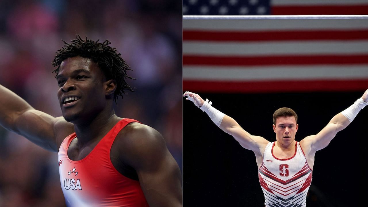 Fredrick Richard and Brody Malone lead the all-around rankings after day 1 of the U.S. Olympic Gymnastics Trials (Image Source: Getty)