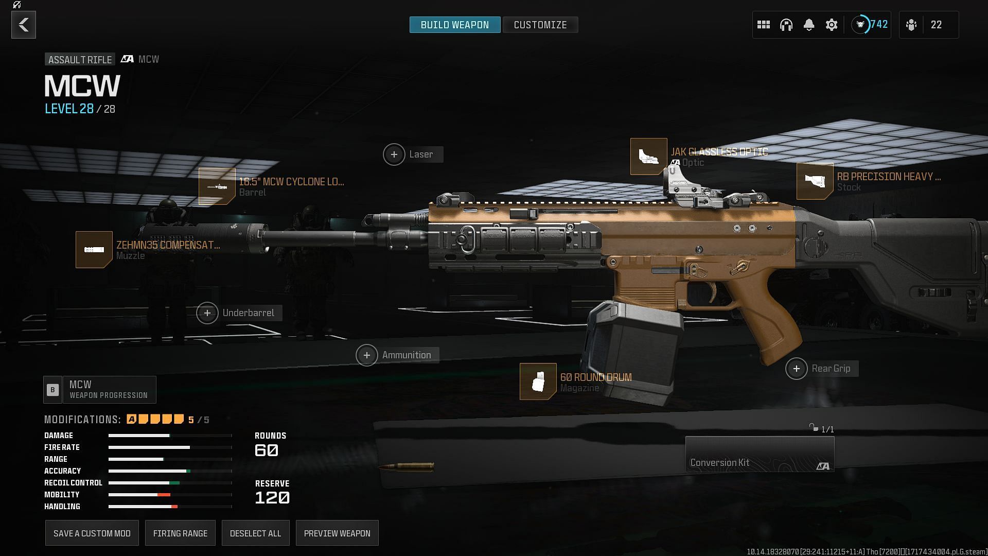 Metaphor&#039;s MCW loadout in Warzone is the best AR in the game (Image via Activision)