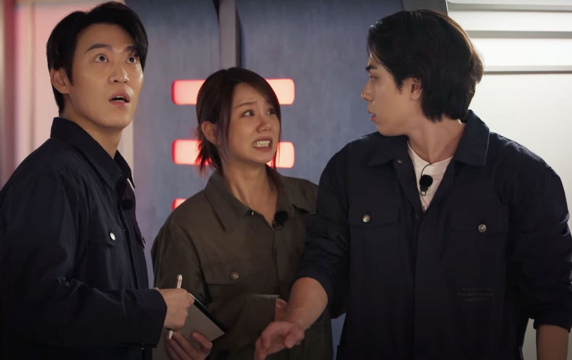 Lee Hyeri with John Park and Kim Do-hoon in Agents of Mystery (Image via Netflix K-Content/Youtube)