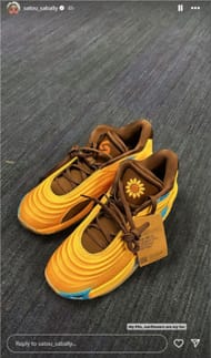 Satou Sabally showed off her custom Jordan PE on Instagram (Credit: IG/satou_sabally)