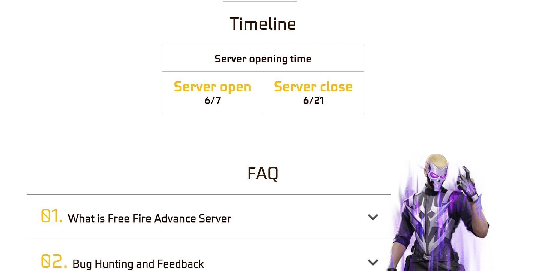 The Advance Server will commence on June 7, 2024 (Image via Garena)