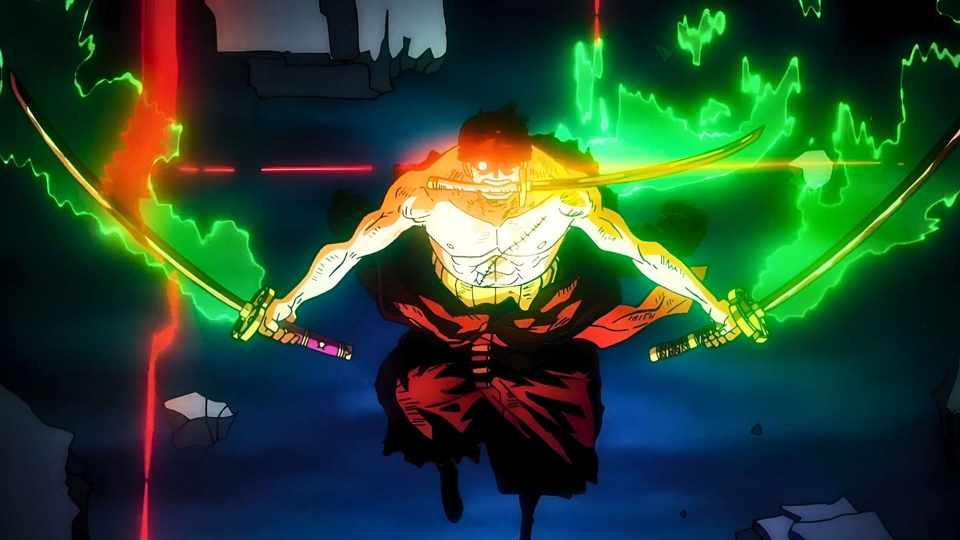 Roronoa Zoro as seen in the anime (Image via Toei Animation)