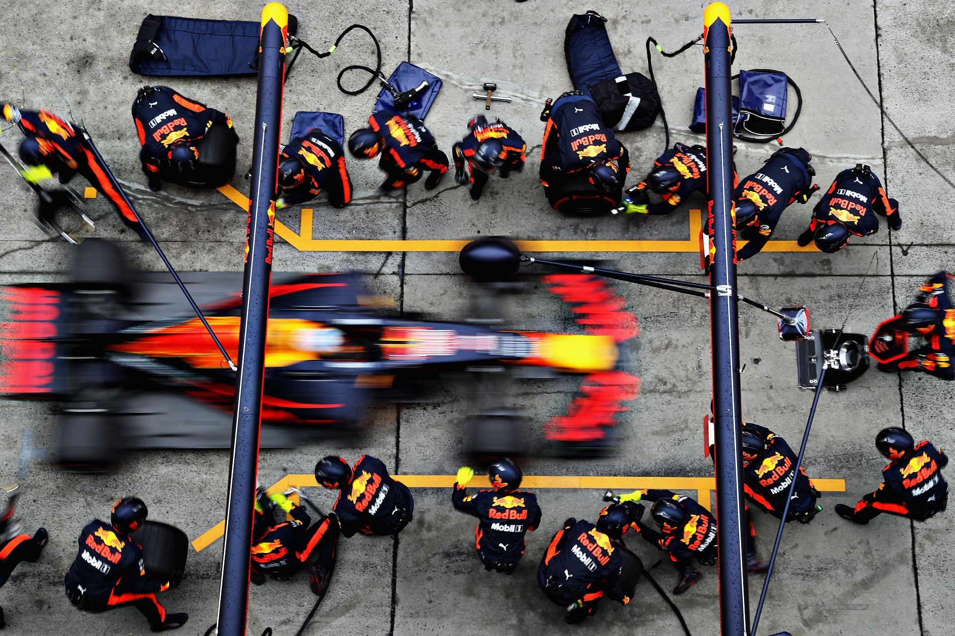 Daniel Ricciardo of Red Bull Racing pits at the F1 Grand Prix of China [Image courtesy: Getty Images]