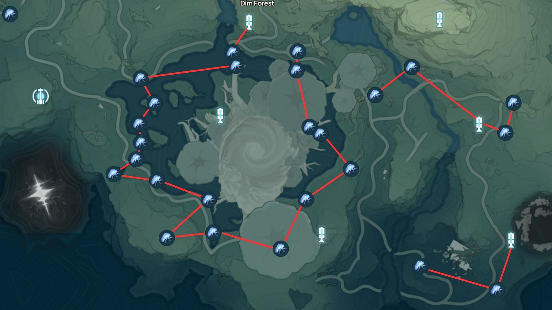 Wuthering Waves Gloom Slough location and farming routes