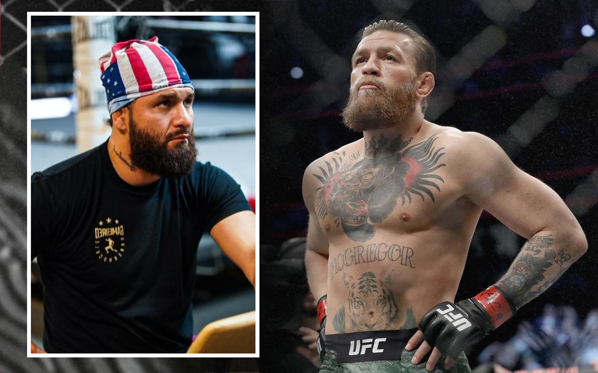 Jorge Masvidal (inset) reveals reason behind Conor McGregor fight not coming to fruition. [Image courtesy: @gamebredfighter on Instagram; Getty Images]