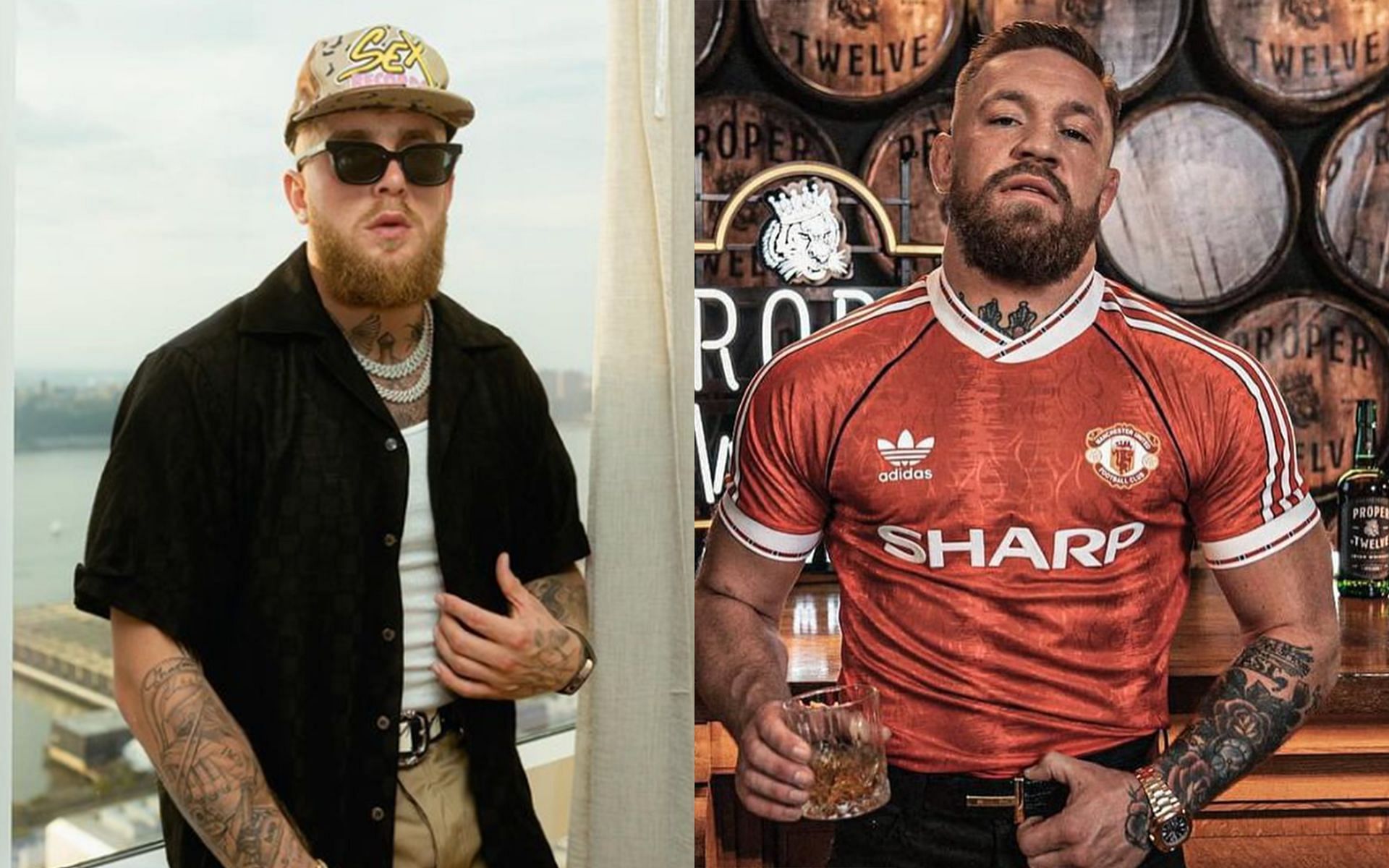 Jake Paul (left) claimed to know the actual reason behind Conor McGregor