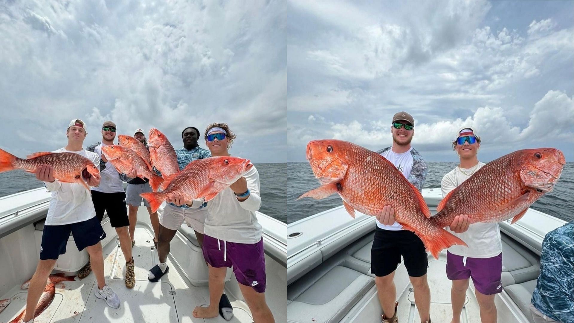 Some of the Ole Miss Rebels players have been fishing (Picture Source:  barstoololemiss (Instagram)