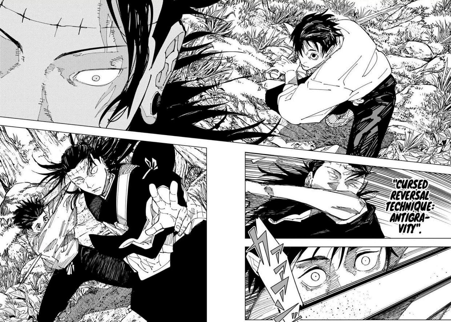 Yuta slices off Kenjaku&#039;s head in the manga (Image via Gege Akutami/Shueisha)