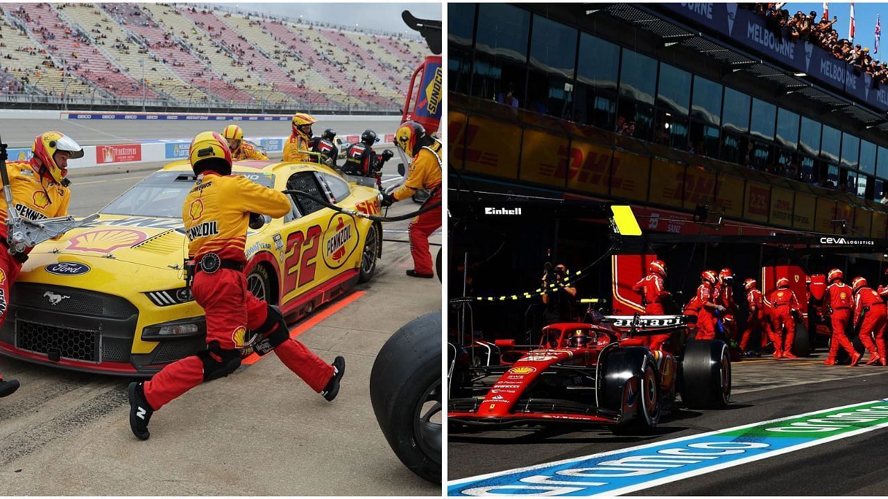 Difference between F1 and NASCAR pit stops (Images from Getty Images)