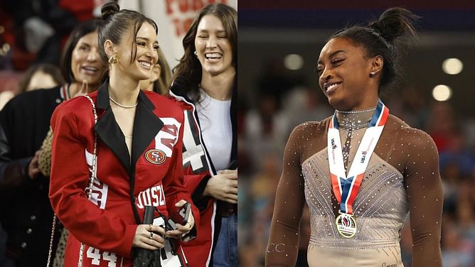 Kyle Juszczyk's wife Kristin hypes Simone Biles as Olympic gold medalist drops Netflix series trailer - "Full body chills"