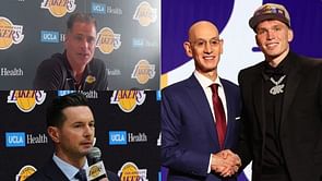 Rob Pelinka says JJ Redick was already drawing up actions after drafting his player version in Dalton Knecht