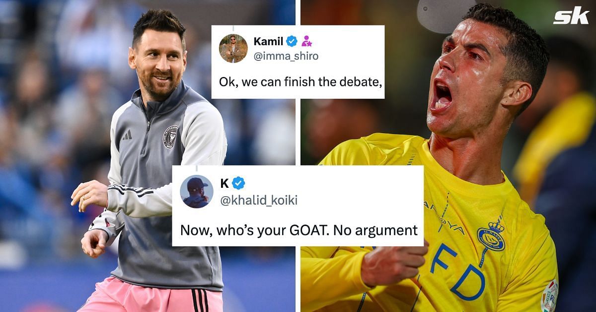 Lionel Messi (left) and Cristiano Ronaldo (right)