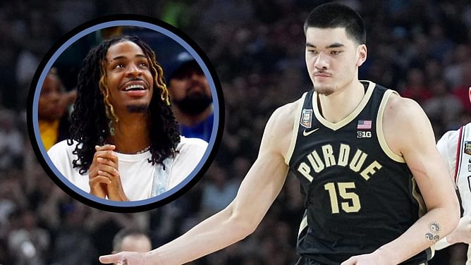 Ja Morant welcomes Zach Edey with iconic clip from 'Rush Hour 3' highlighting 9th pick's absurd size