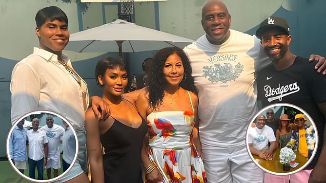 In Photos: Magic Johnson gives insight into lavish Father's Day bash at LA house, Samuel L. Jackson & more attend