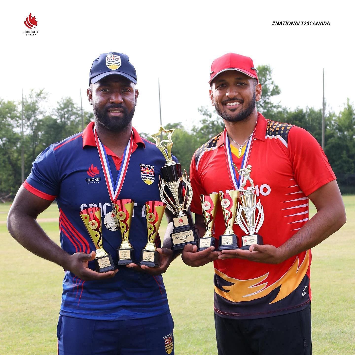 Aaron Johnson (left) of Canada. Photo Credits: Canada Cricket