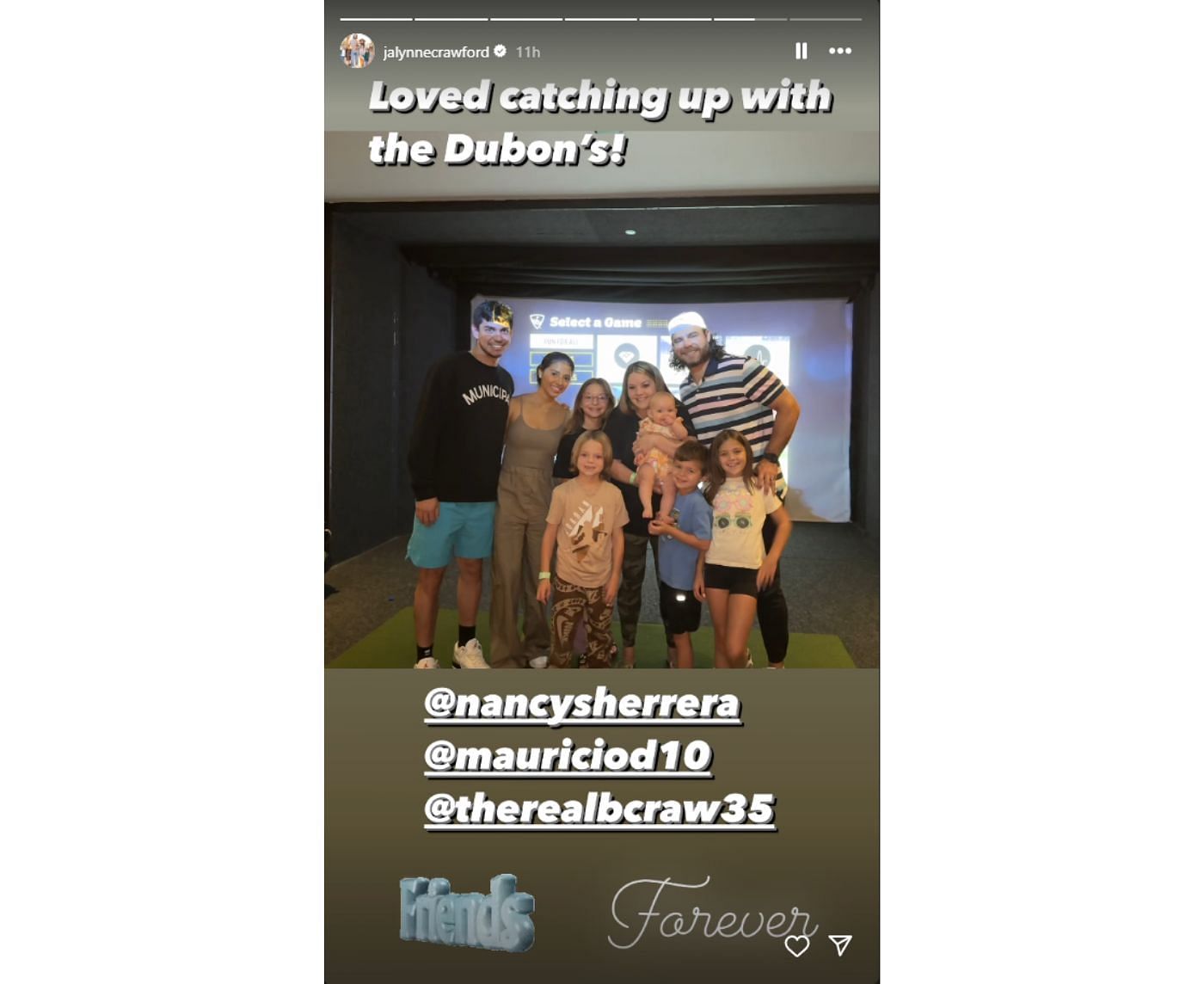 The Crawford family spent time with Mauricio Dubon and his wife (Image courtesy: Jalynne Crawford&#039;s Instagram)