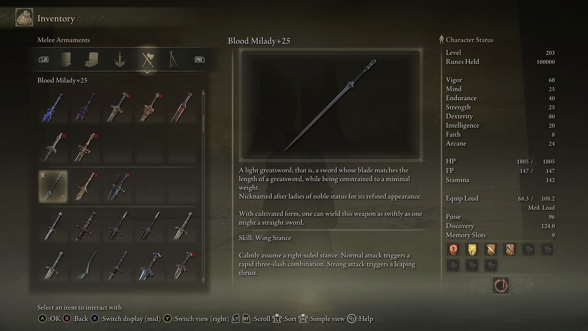 The Milady Light Greatsword (Image via FromSoftware)