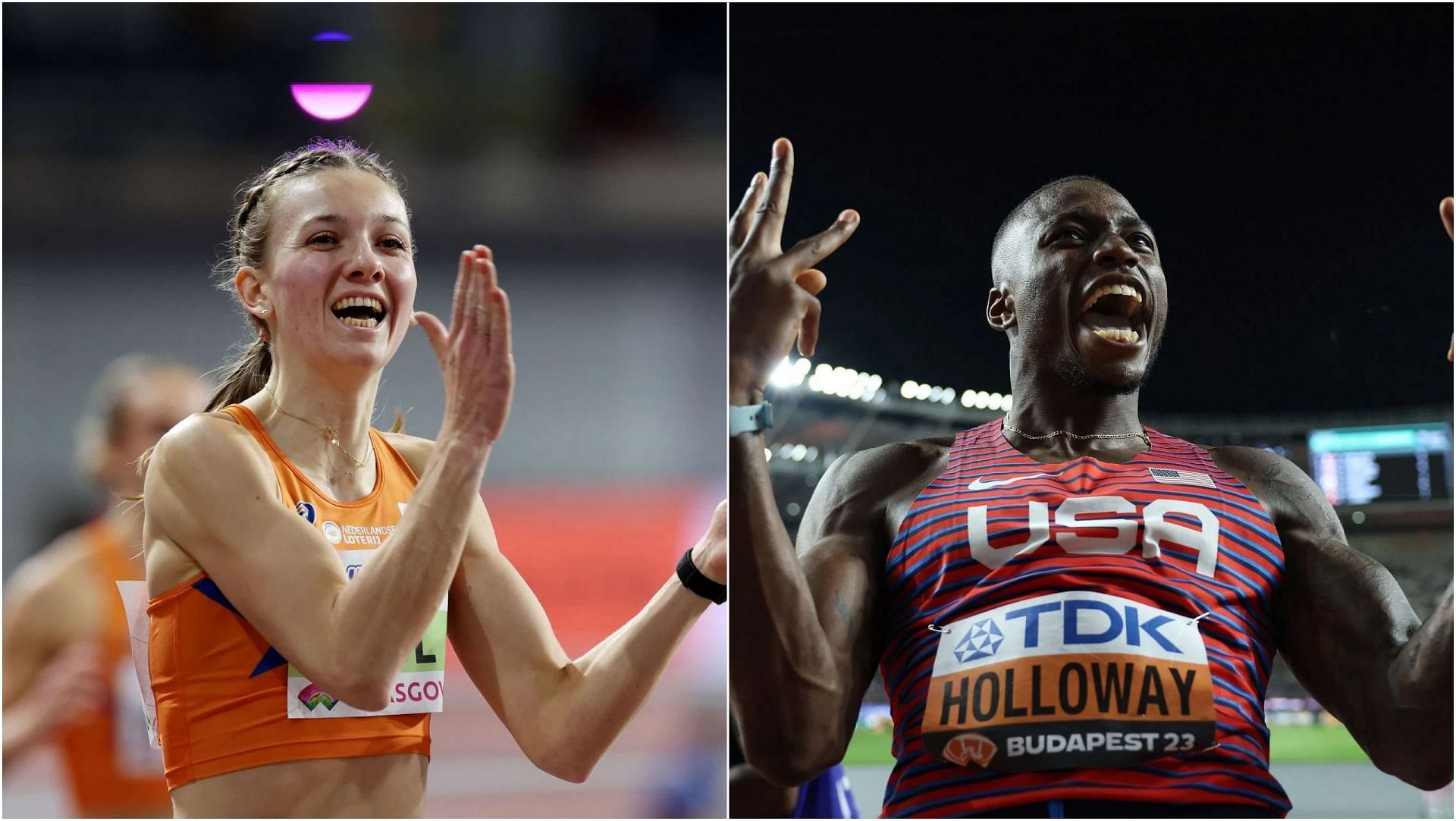 Femke Bol and Grant Holloway