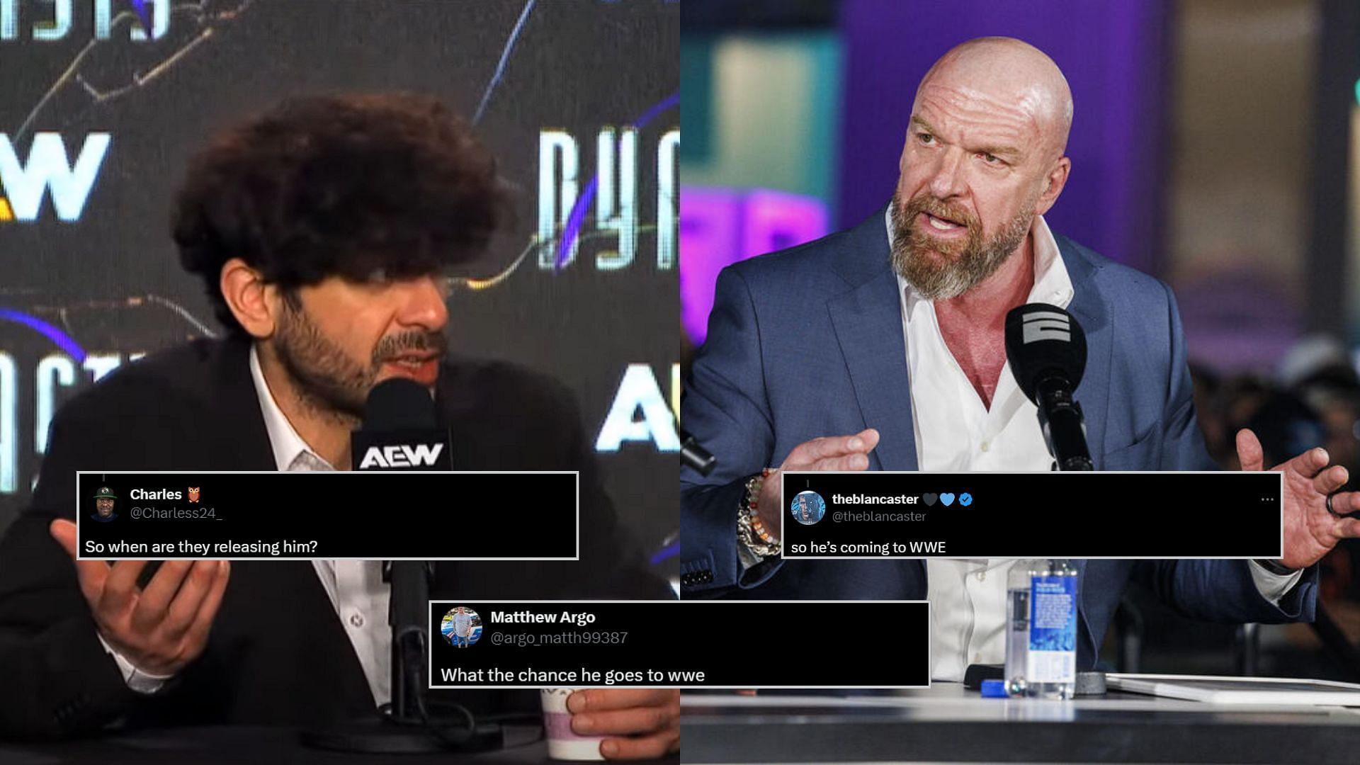 Tony Khan and Triple H are both top players in the wrestling industry [photo courtesy of AEW