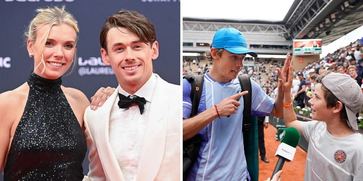 Katie Boulter gushes over Alex de Minaur and his super fan wearing matching outfits