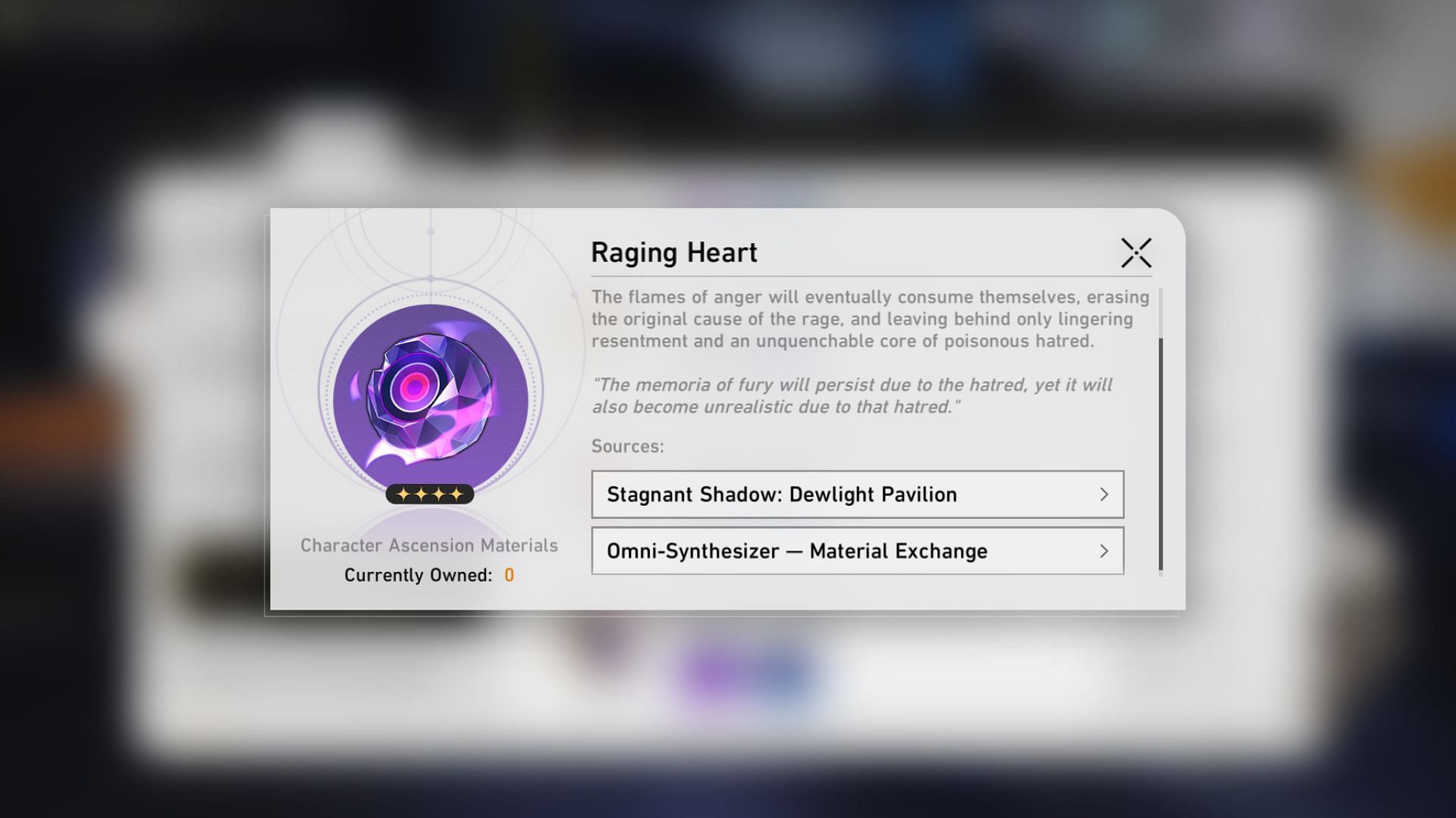 Raging Heart in-game preview (Image via HoYoverse)