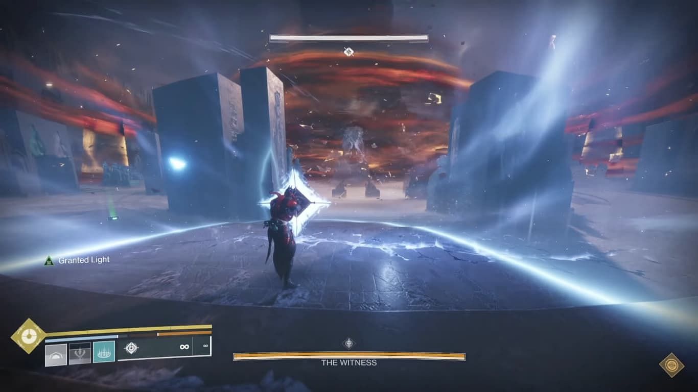 Use the Shield of Light to block the Witness&#039; big attacks (Image via Bungie)