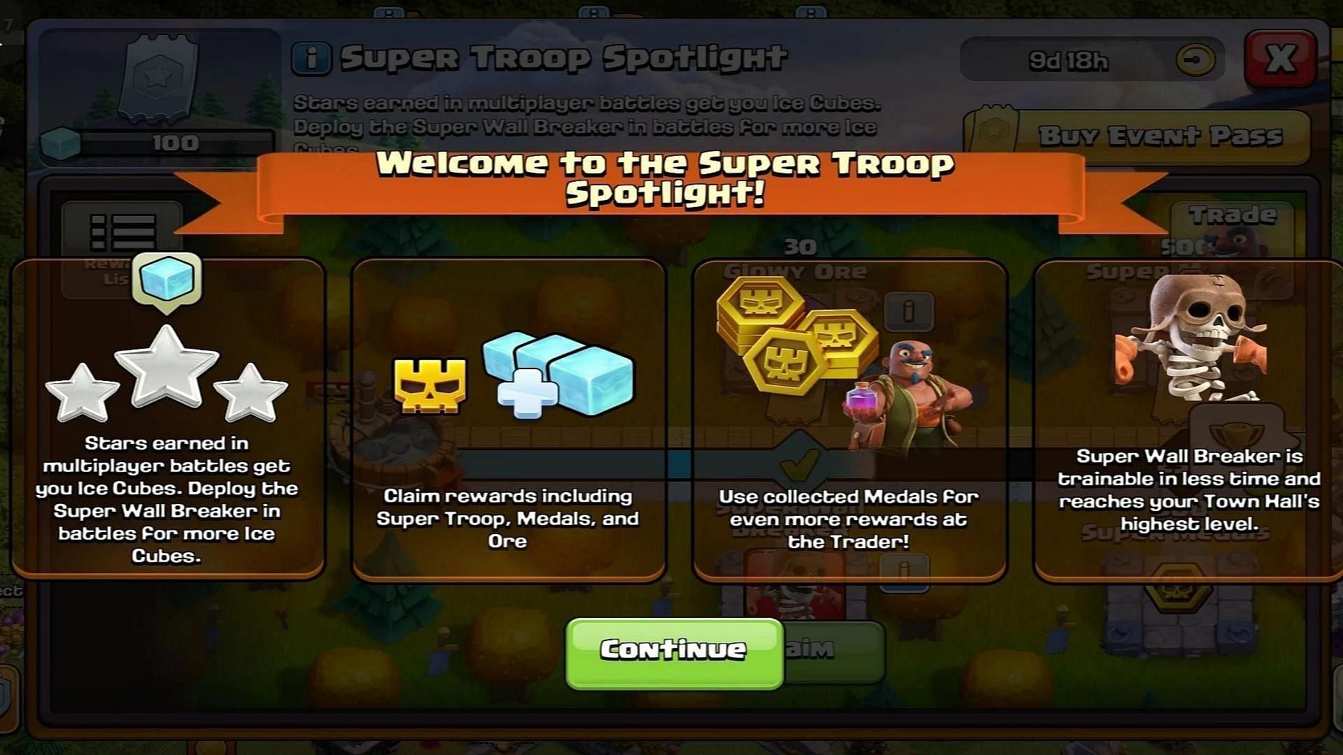 Clash of Clans Super Wall Breaker Spotlight Event rewards (Image via Supercell)