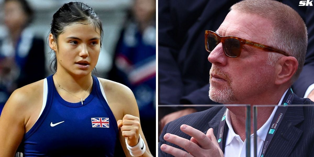 Emma Radacanu(L) and Boris Becker(R) (Source : Getty) 