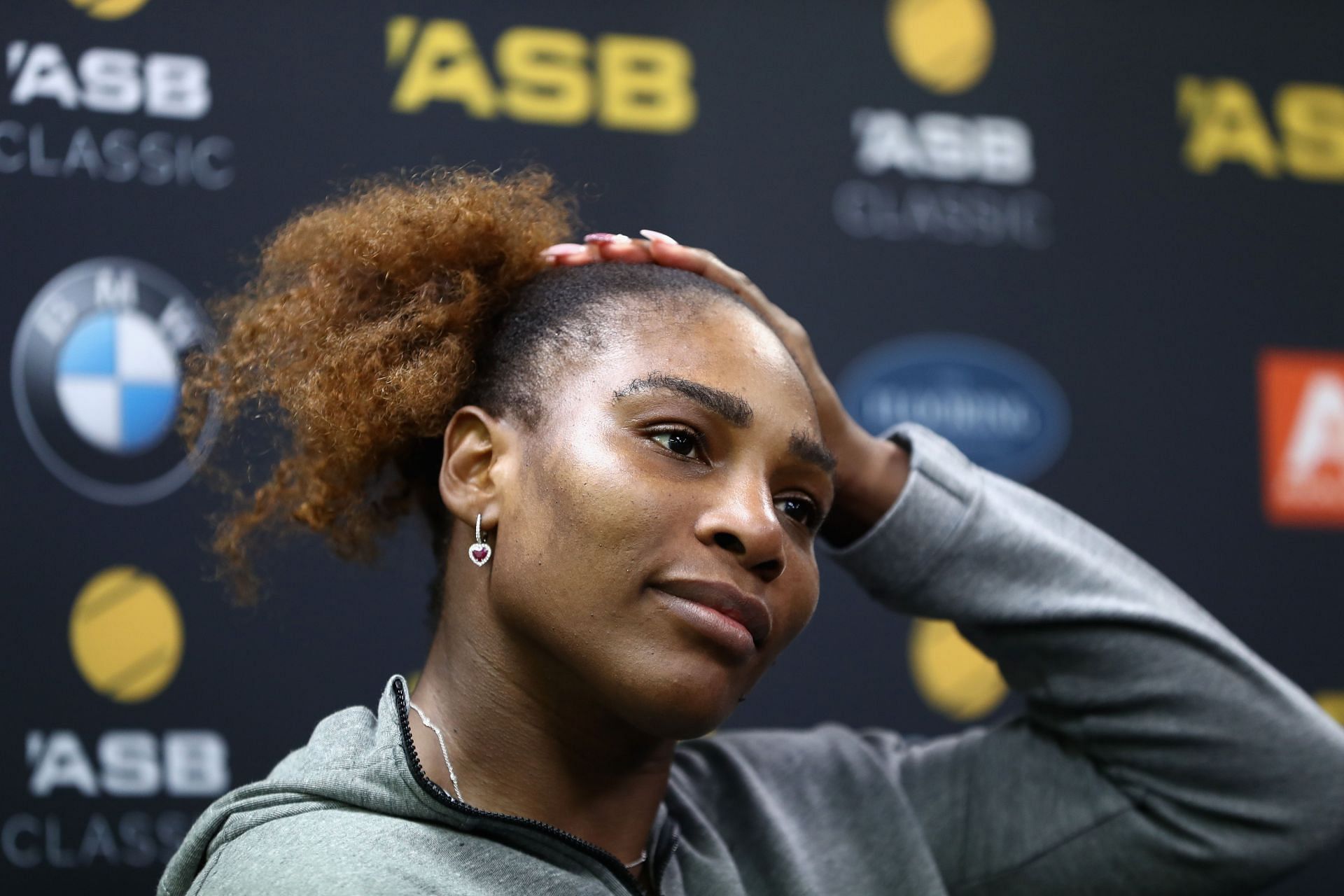 Serena Williams at a press conference