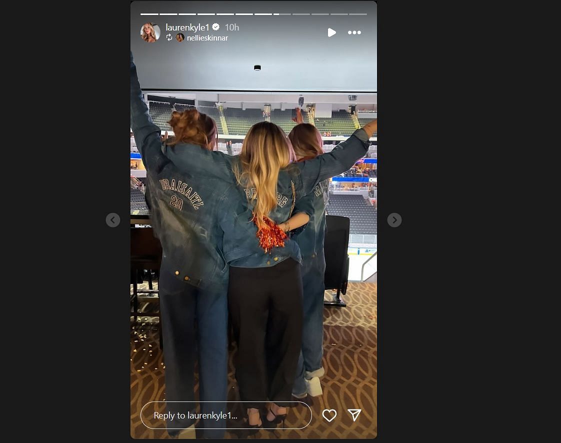 Celeste Desjardins also flaunted her jacket  and Rachel shared a video