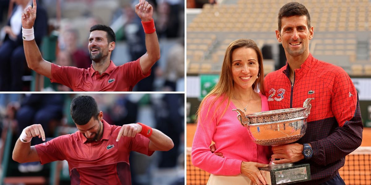 In Pictures: Novak Djokovic's wife Jelena rides the emotional rollercoaster  as Serb pulls off incredible comeback to reach French Open QF