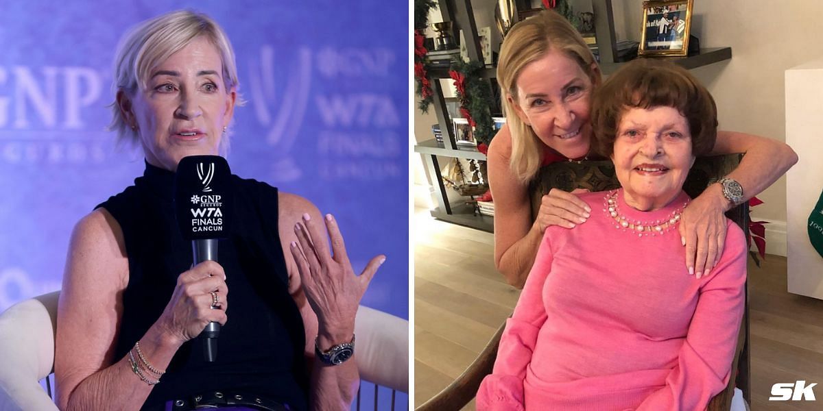 Chris Evert with her mother Colette (Source: Getty; Chris Evert/Instagram)