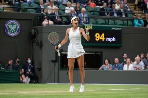 Emma Raducanu at the 2021 Wimbledon Championships