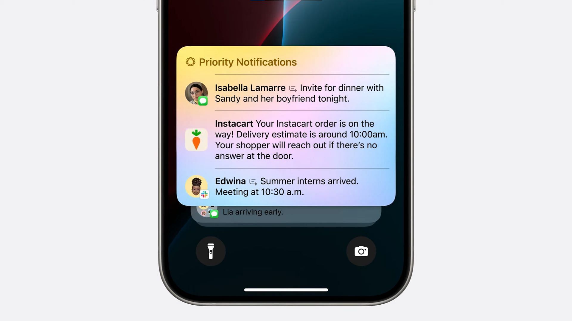 AI prioritizes your notification (Image via Apple)