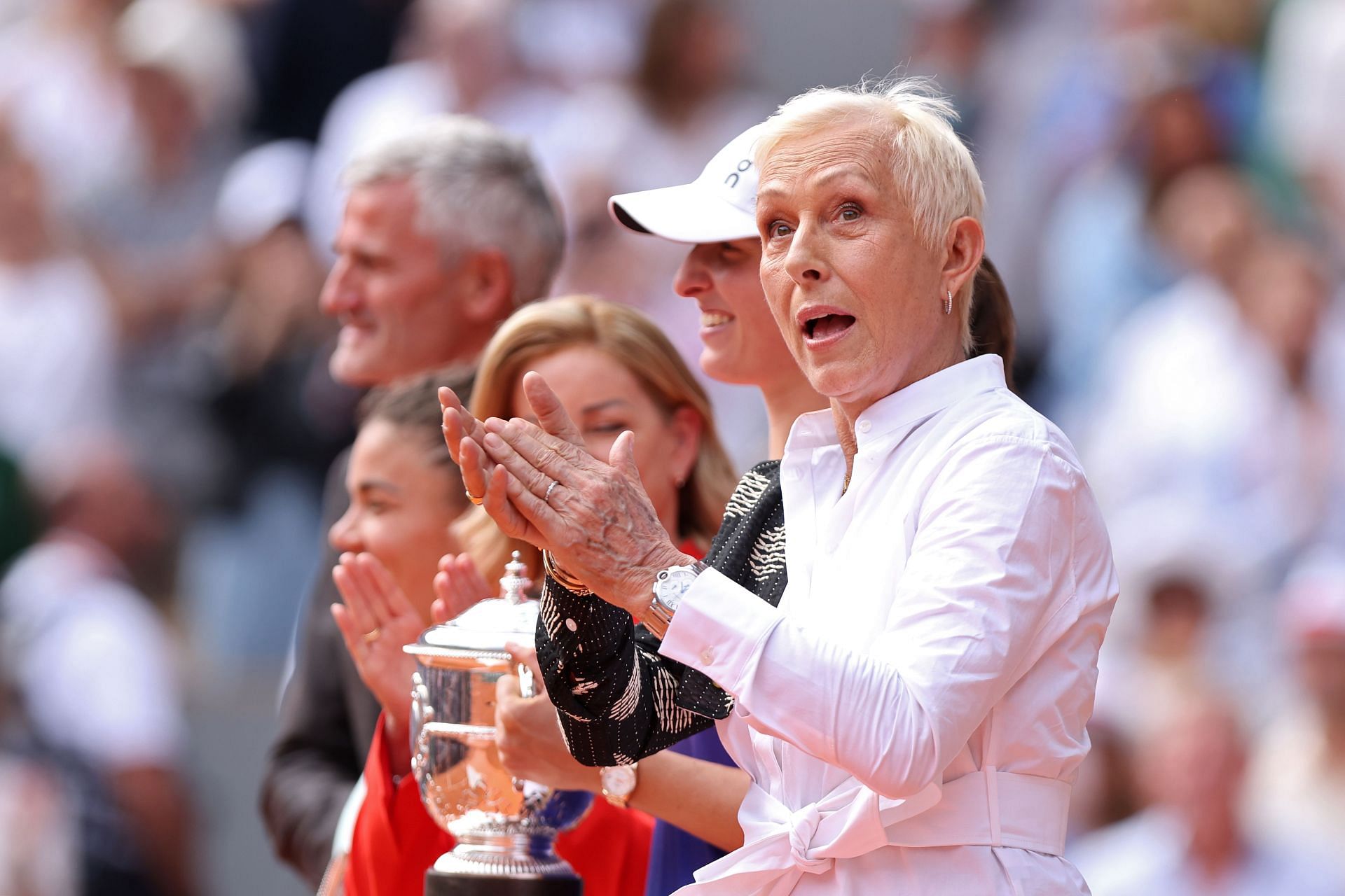 Martina Navratilova at the 2024 French Open