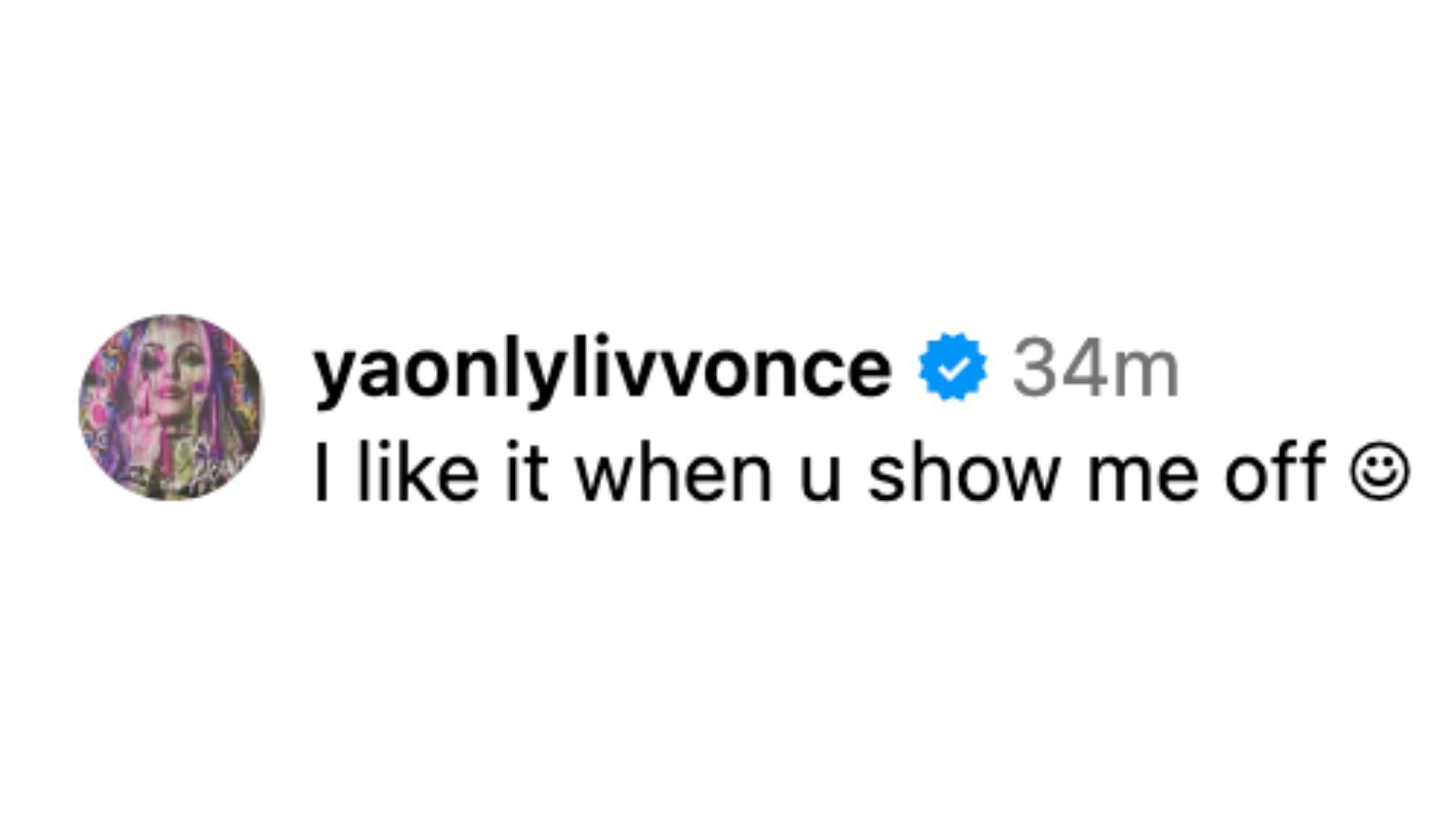 The 29-year-old star shared this on The Judgment Day member&#039;s Instagram post.