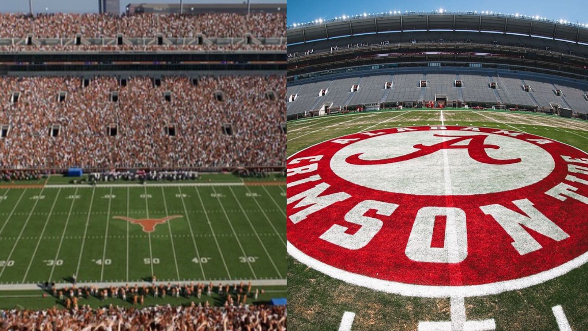 The DKR Texas Memorial Stadium and the Bryant Denny Stadium