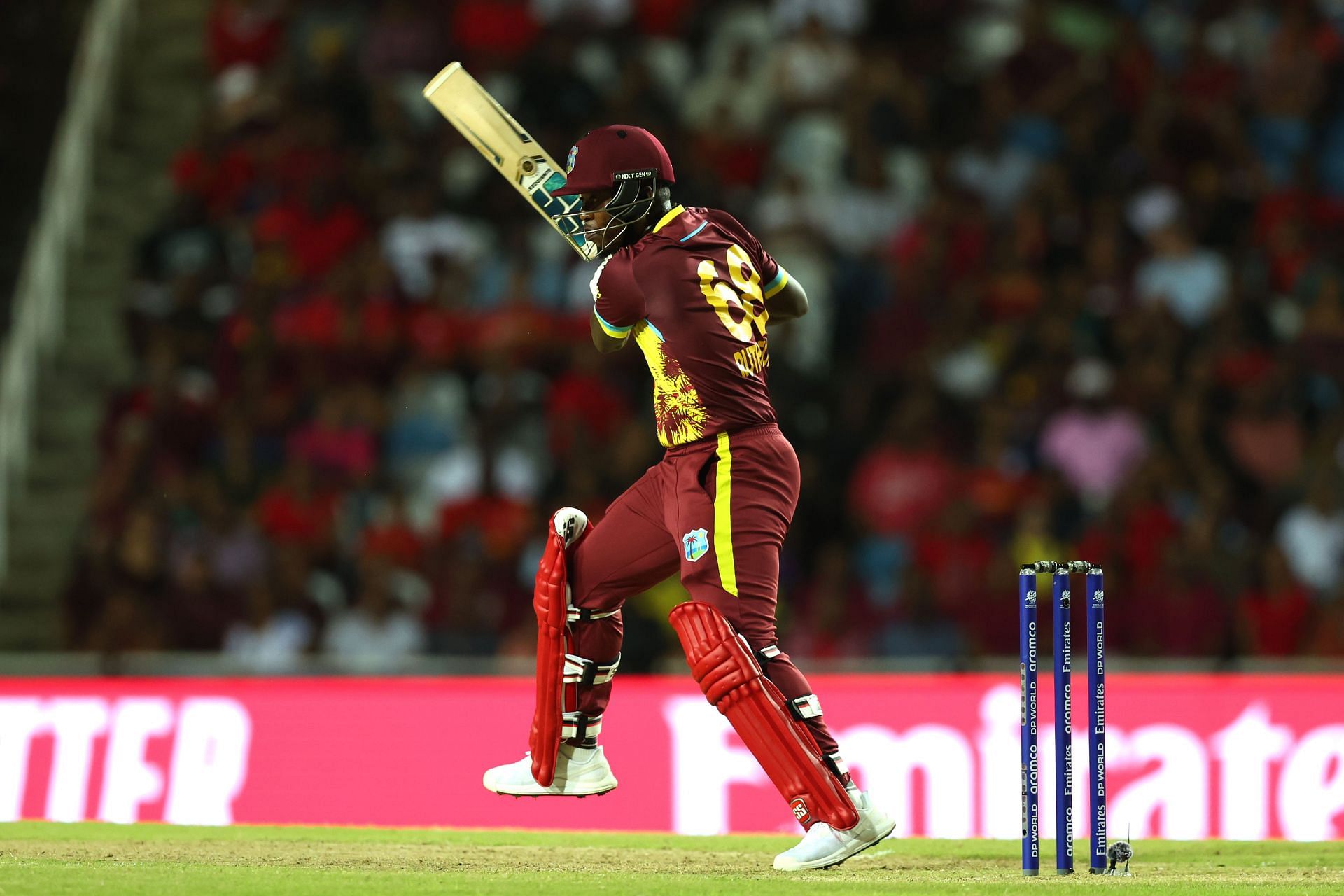 Sherfane Rutherford batting against New Zealand (Image Credit: Getty Images)