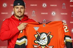 Watch: Mike Trout expresses delight on revamped Anaheim Ducks jersey with iconic logo embodying Orange County colors