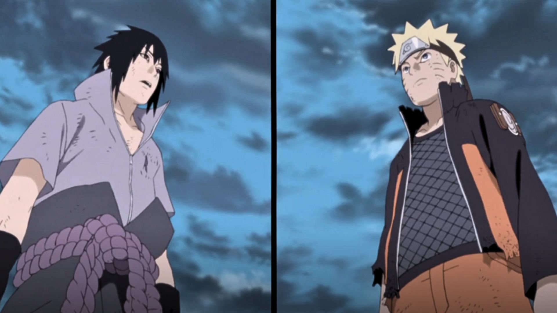 Naruto vs Sasuke as seen in the anime (Image via Studio Pierrot)