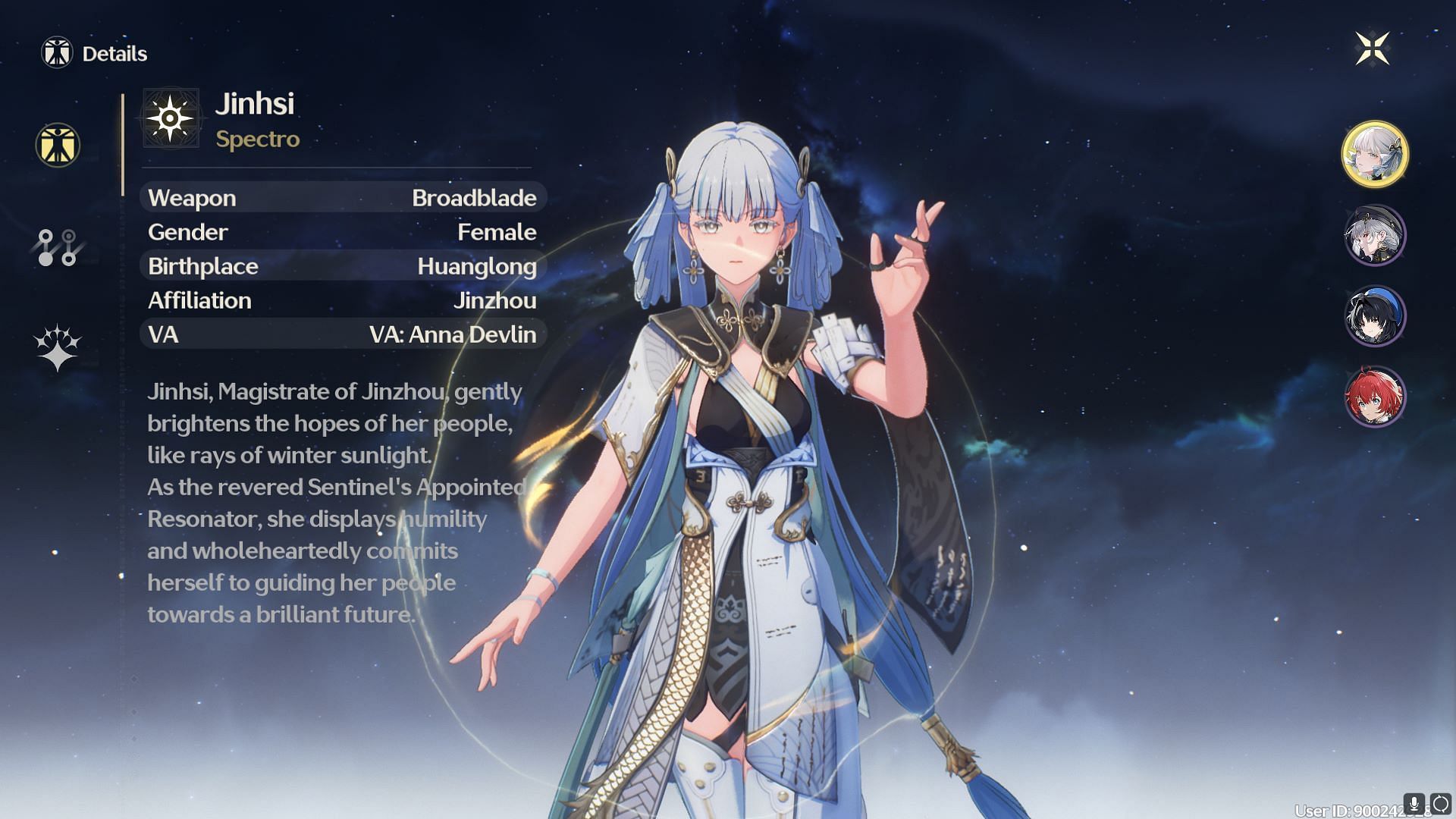 Anna Devlin is the English voice actor for Jinhsi in Wuthering Waves (Image via Kuro Games)