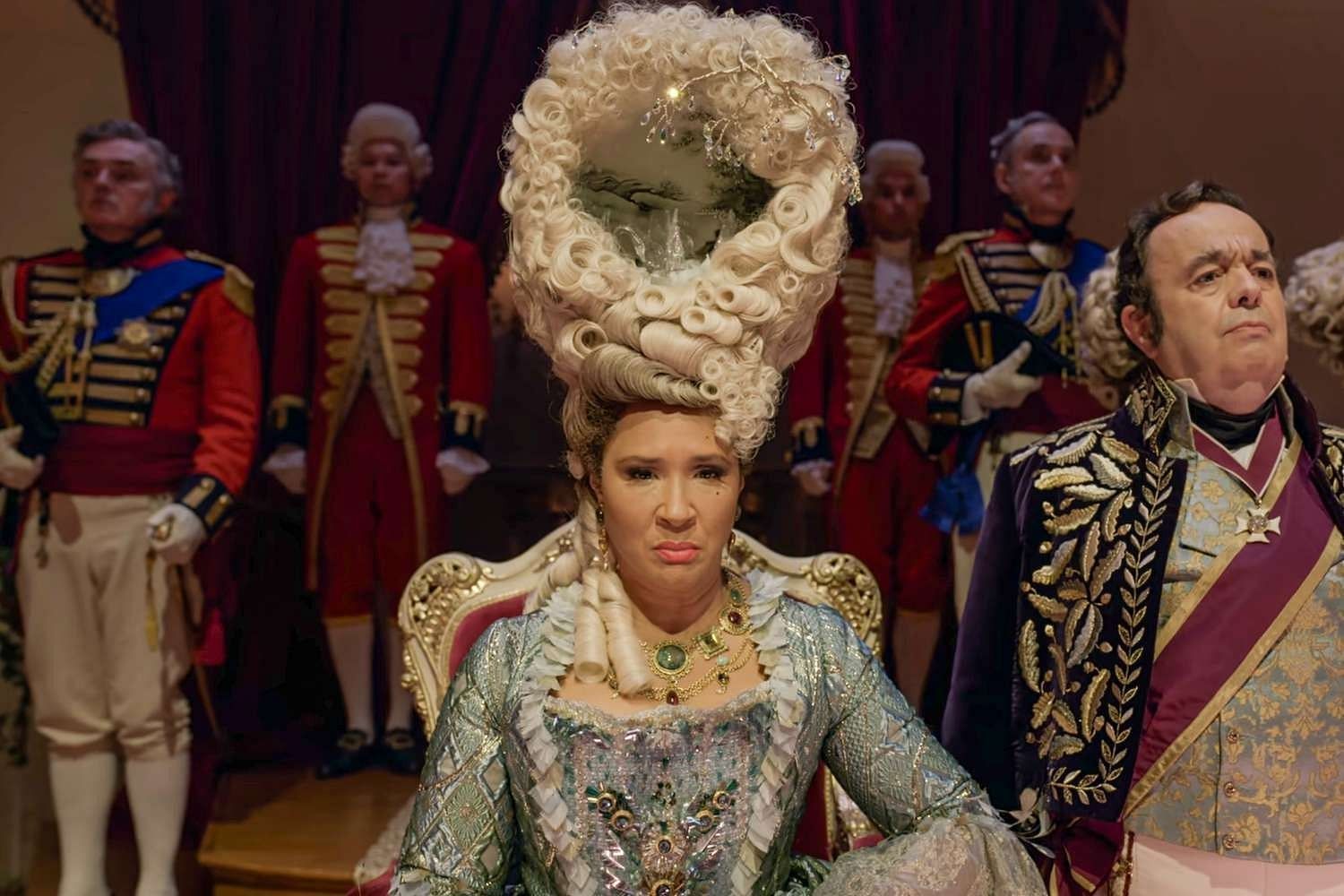 Golda Rosheuvel as Queen Charlotte (Image via Netflix)