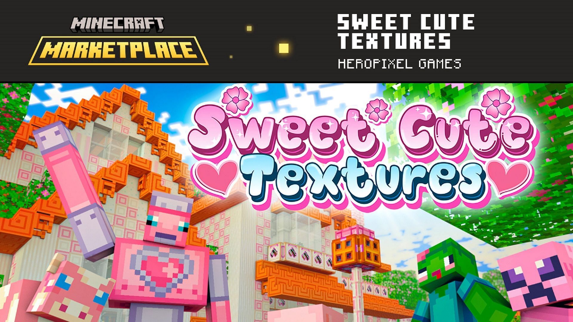 Sweet Cute Textures brings a candy-coated cuteness to Minecraft (Image via Mojang)