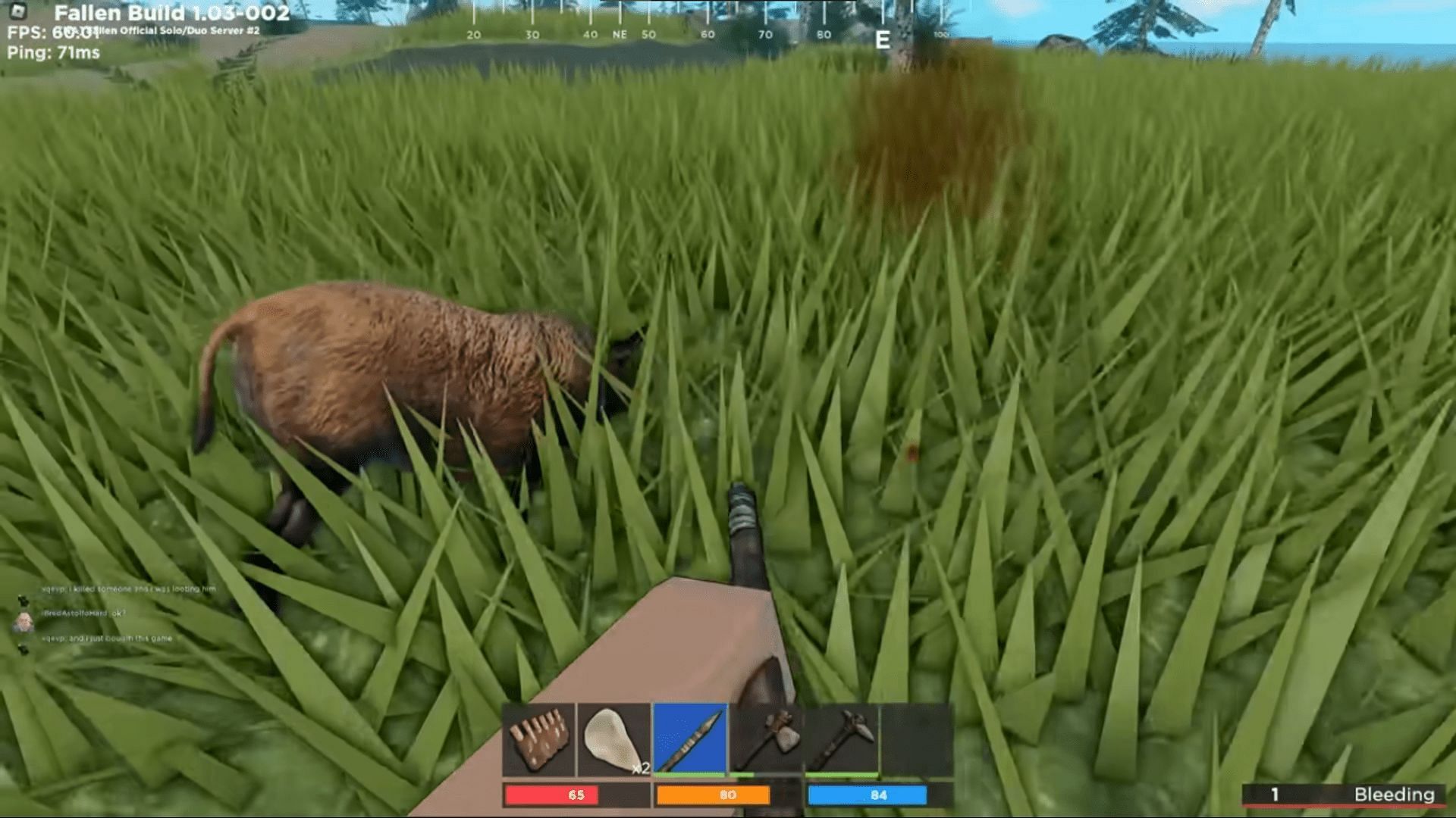 Combat Mechanics in Fallen Survival (Image via Roblox)